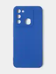 Синий чехол для Tecno Spark 8C / Spark GO (2022) цветной матовый с дополнительной защитой камеры