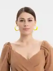 Желтый женские, бижутерные серьги