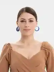 Синий женские, бижутерные серьги