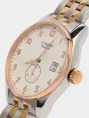 Золотой мужские наручные часы Ochstin 6005C с металлическим браслетом и календарём