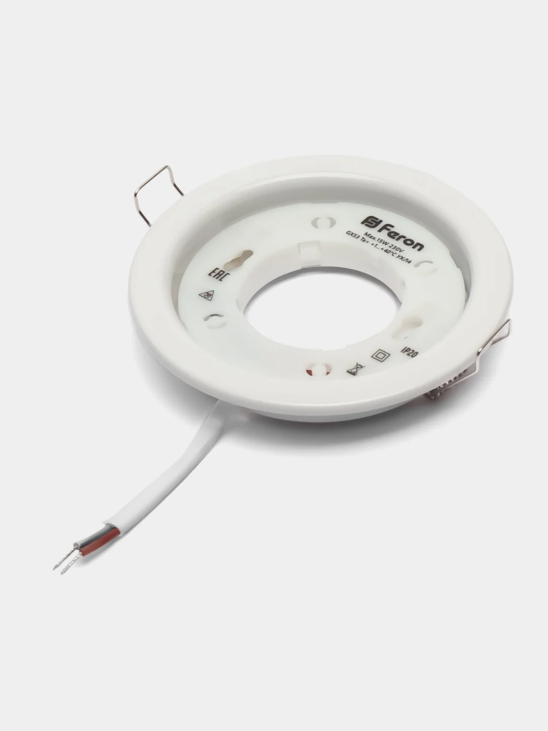 Светильник потолочный встраиваемый, 15W 230V  GX53, белый без лампы, DL53