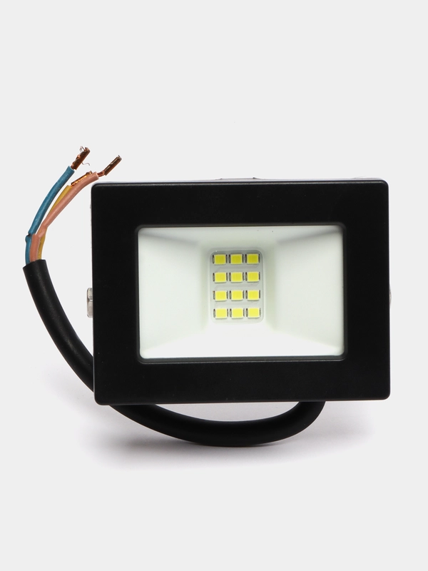 Прожектор светодиодный 2835SMD, 10W 6400K AC230V/50Hz IP65, 55067, черный