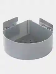 Серый полка для ванной комнаты угловая