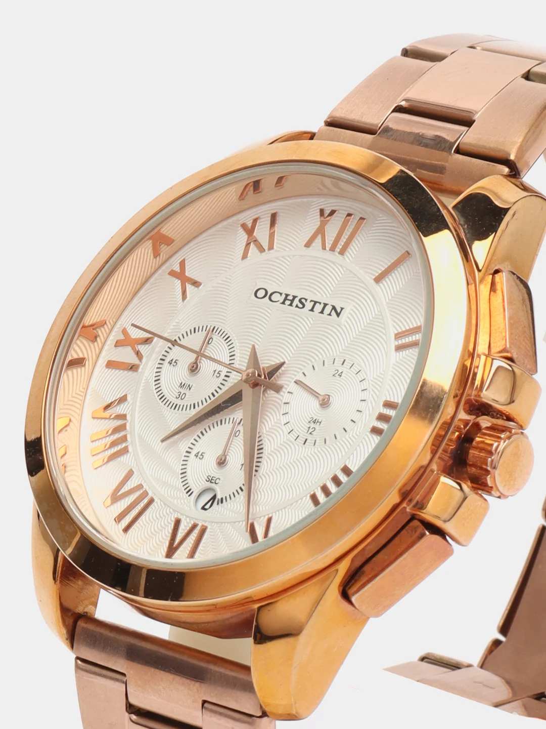 Золотой мужские наручные часы Ochstin 7242 с хронографом в подарочной упаковке