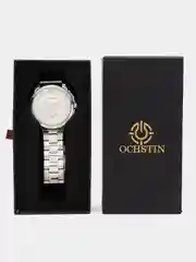 Серый металлик мужские наручные часы Ochstin 7242 с хронографом в подарочной упаковке