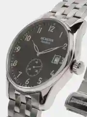 Серый металлик мужские наручные часы Ochstin 6005C с металлическим браслетом и календарём