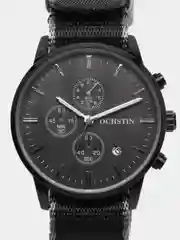 Черный мужские наручные часы Ochstin 7084C с хронографом в подарочной упаковке