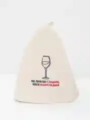 Шапка банная, для бани и сауны, с надписью