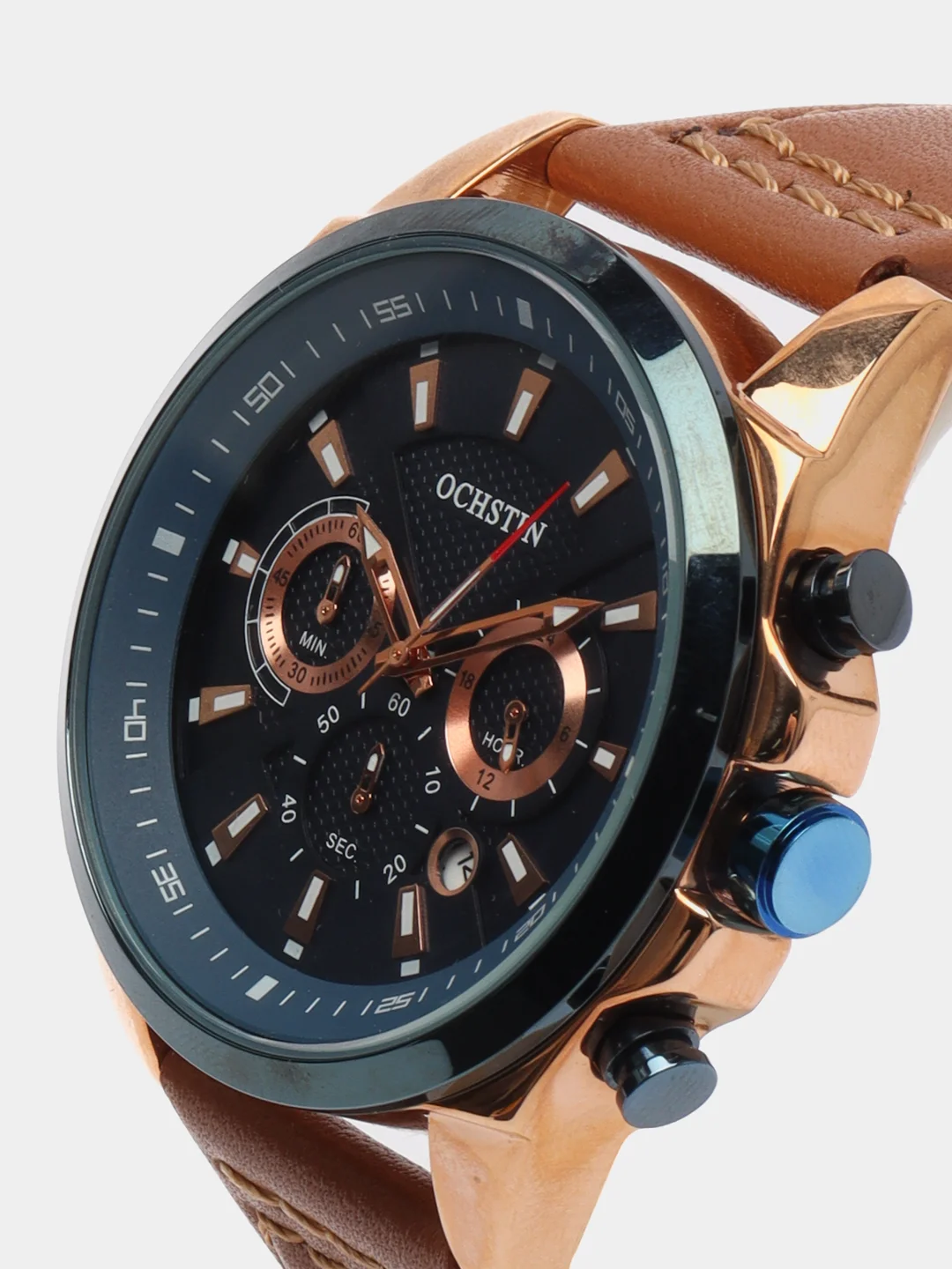 Синий мужские наручные часы Ochstin 6065A с хронографом в подарочной упаковке