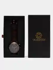 Шоколадный мужские наручные часы Ochstin 6129A с хронографом в подарочной упаковке