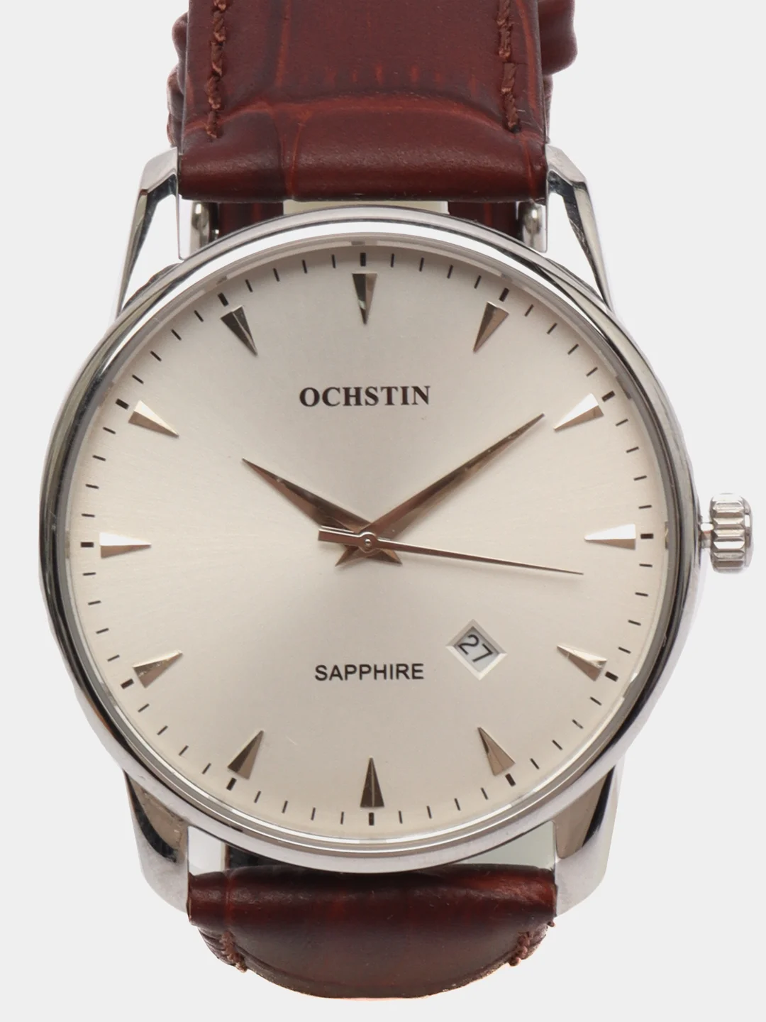 Серебряный мужские наручные часы Ochstin 6004B в подарочной упаковке