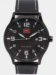 Черный мужские наручные часы Mini Focus MF0158G с календарём, в подарочной упаковке