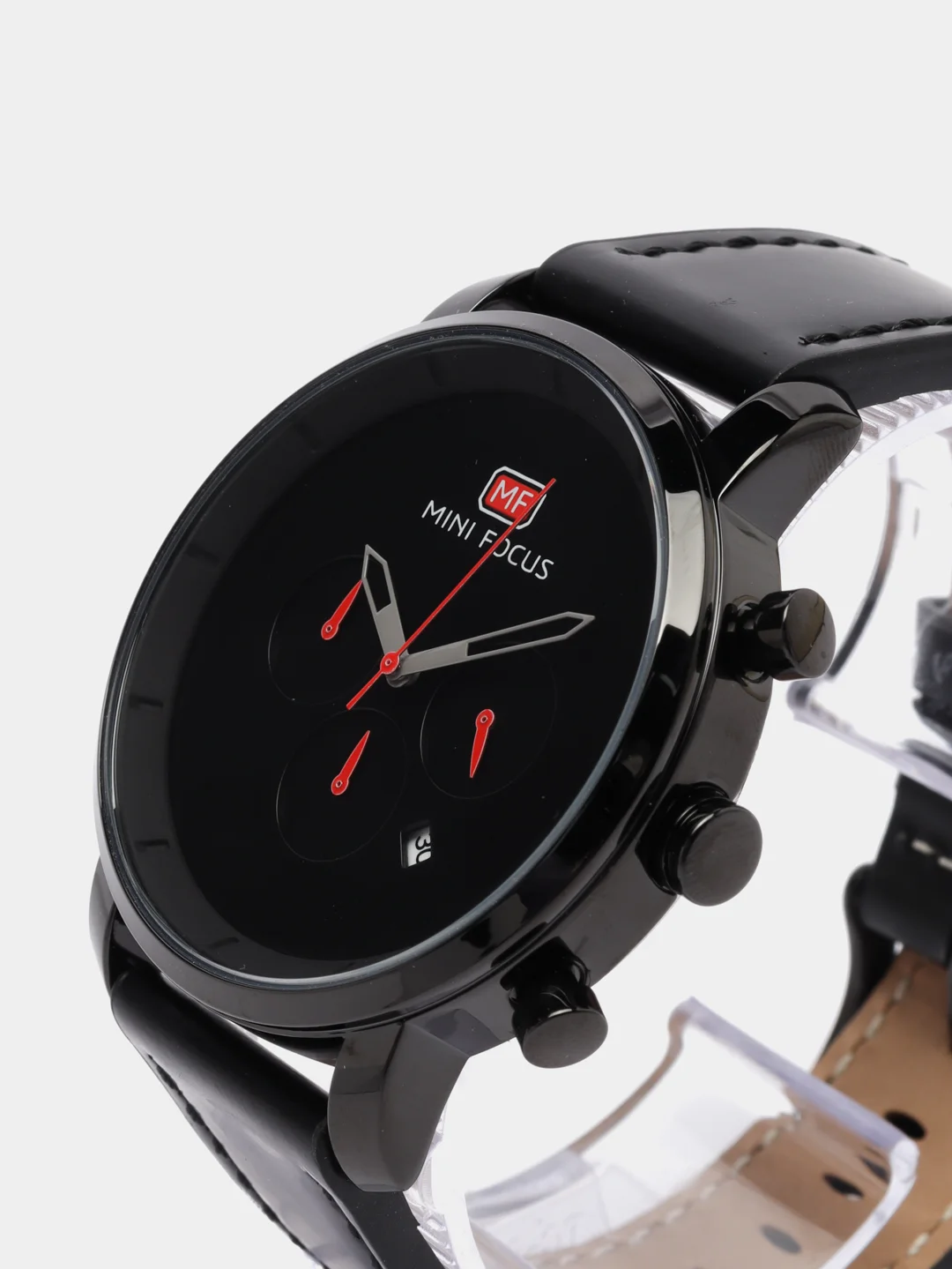 Черный мужские наручные часы Mini Focus MF0102G с хронографом, в подарочной упаковке
