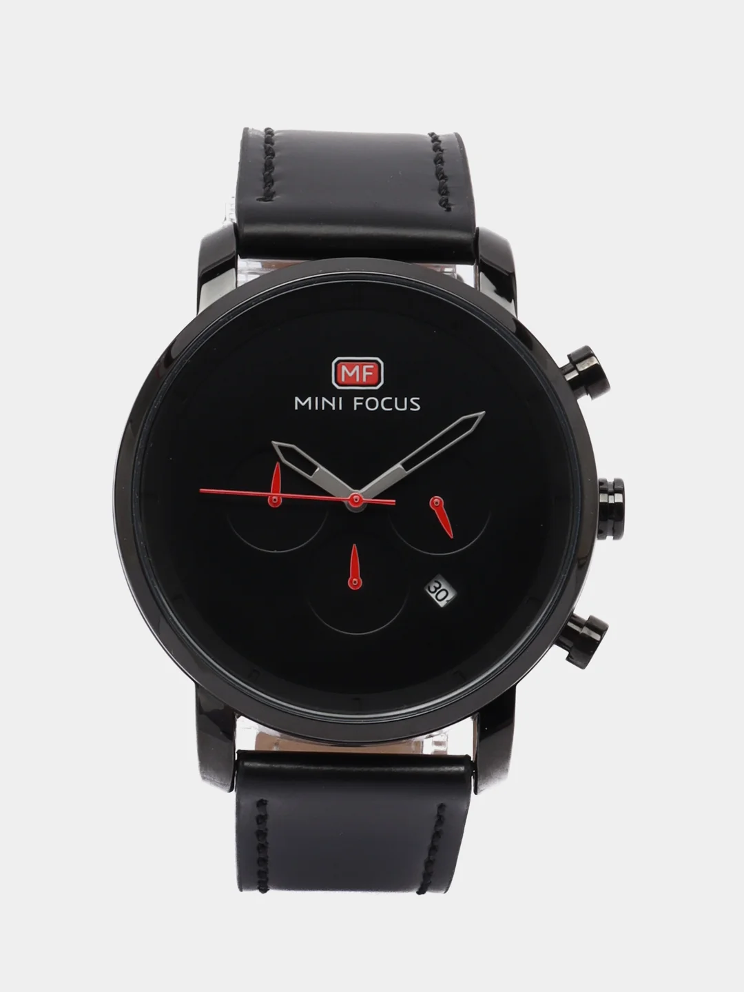 Черный мужские наручные часы Mini Focus MF0102G с хронографом, в подарочной упаковке