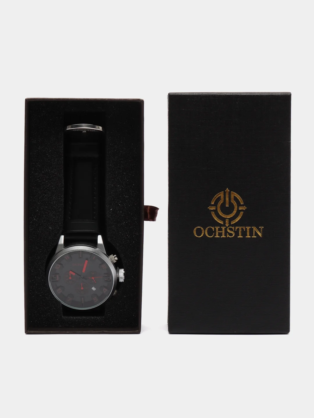 Красный мужские наручные часы Ochstin 6049A с хронографом в подарочной упаковке