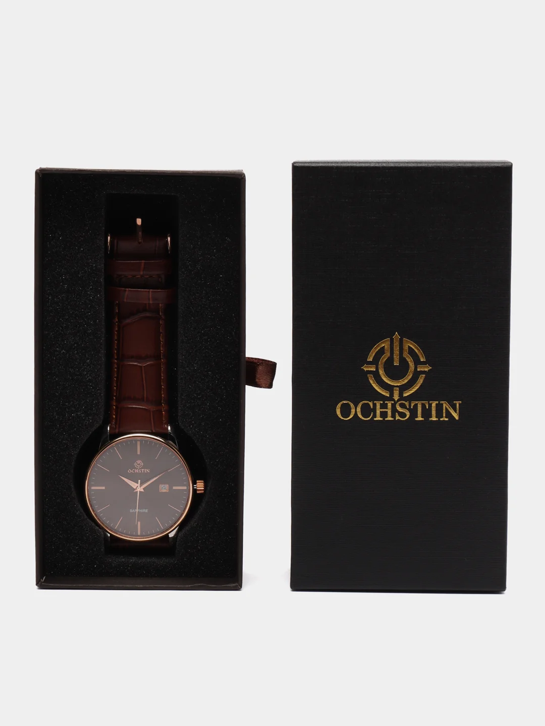 Бронзовый мужские наручные часы Ochstin 6015AG в подарочной упаковке