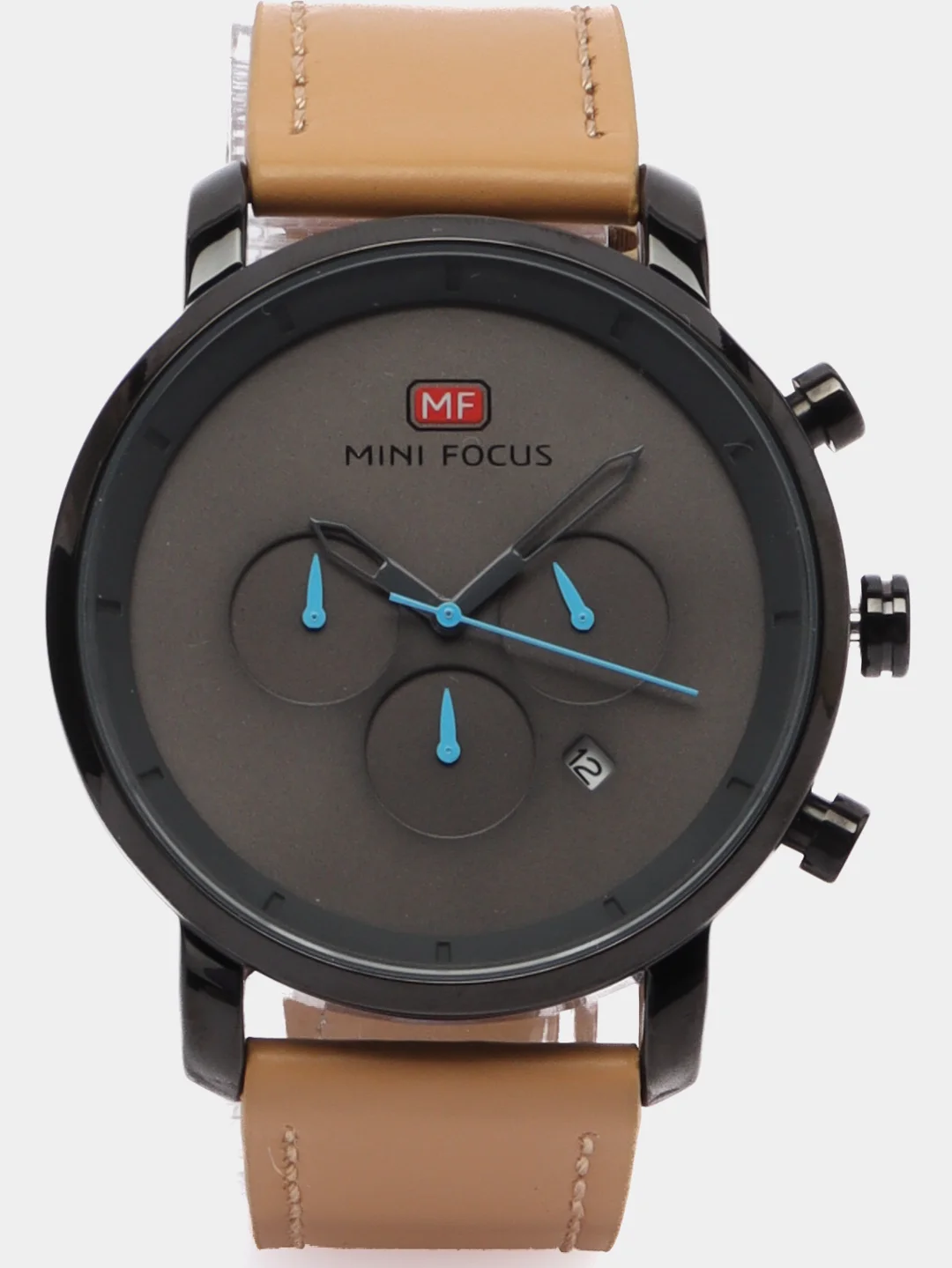Угольный мужские наручные часы Mini Focus MF0102G с хронографом, в подарочной упаковке