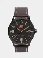 Коричневый мужские наручные часы Mini Focus MF0158G с календарём, в подарочной упаковке