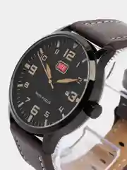 Коричневый мужские наручные часы Mini Focus MF0158G с календарём, в подарочной упаковке