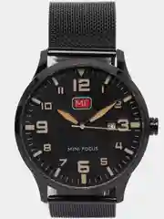 Угольный мужские наручные часы Mini Focus MF0158G с календарём, в подарочной упаковке