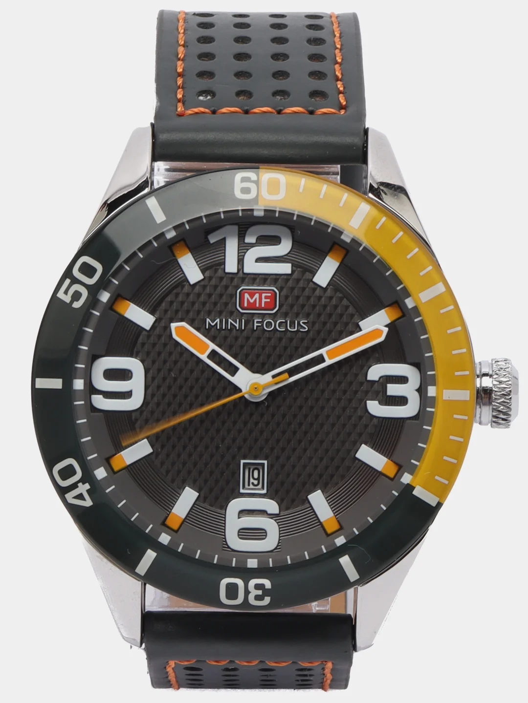 Оранжевый мужские наручные часы Mini Focus MF0155G с календарём, в подарочной упаковке