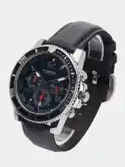 Серебряный мужские наручные часы Ochstin 6045B с хронографом в подарочной упаковке