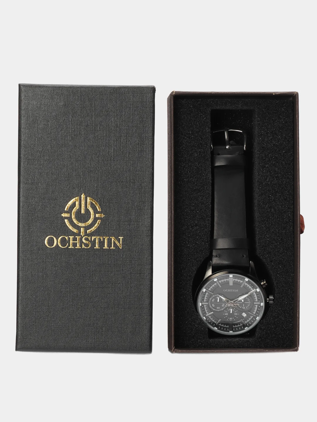 Коричневый мужские наручные часы Ochstin 6131B с хронографом в подарочной упаковке