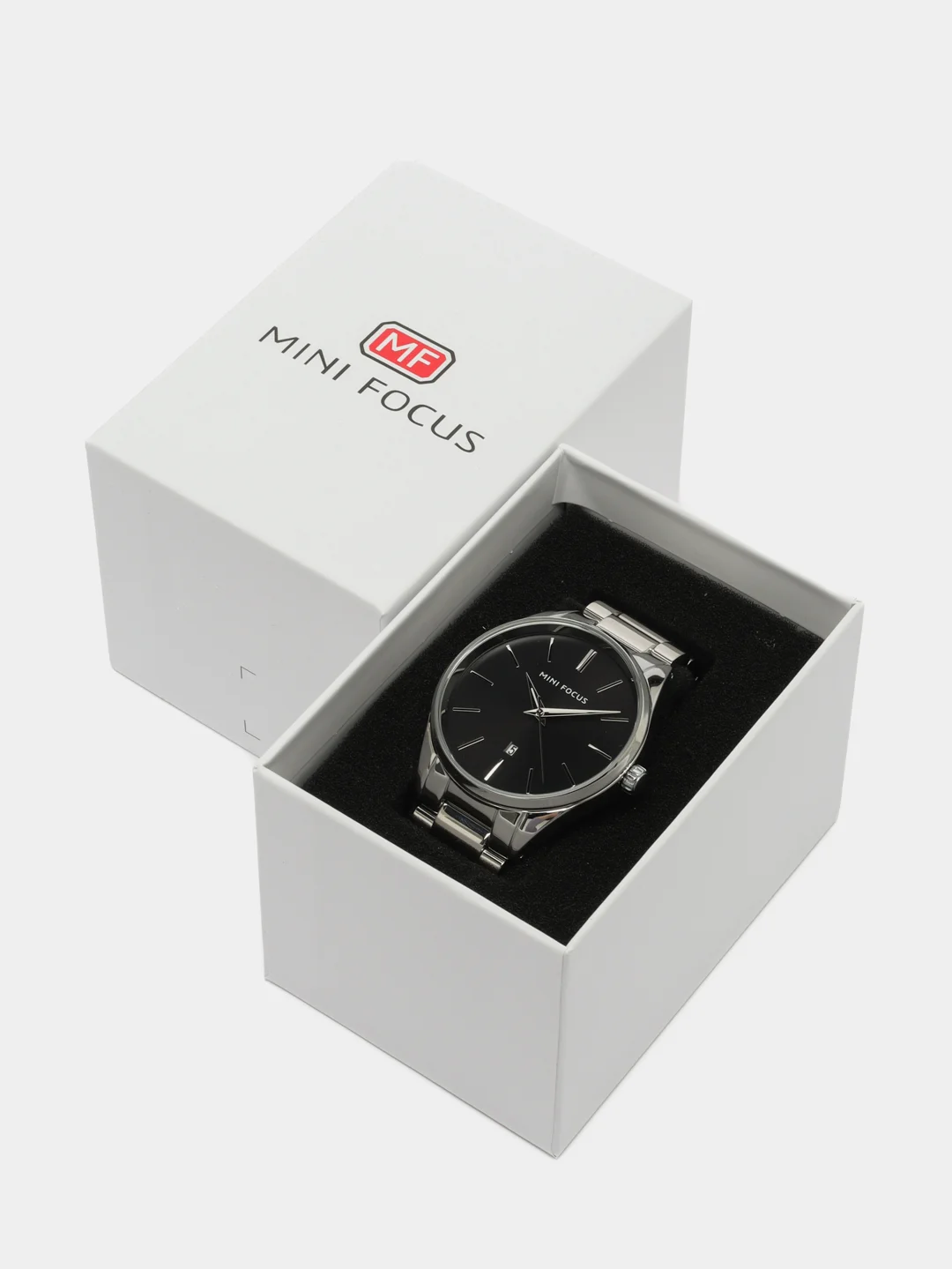 Серебряный мужские наручные часы Mini Focus MF0050G, в подарочной упаковке