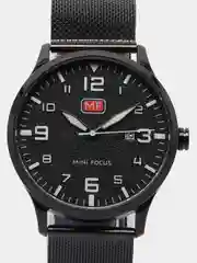Хром мужские наручные часы Mini Focus MF0158G с календарём, в подарочной упаковке