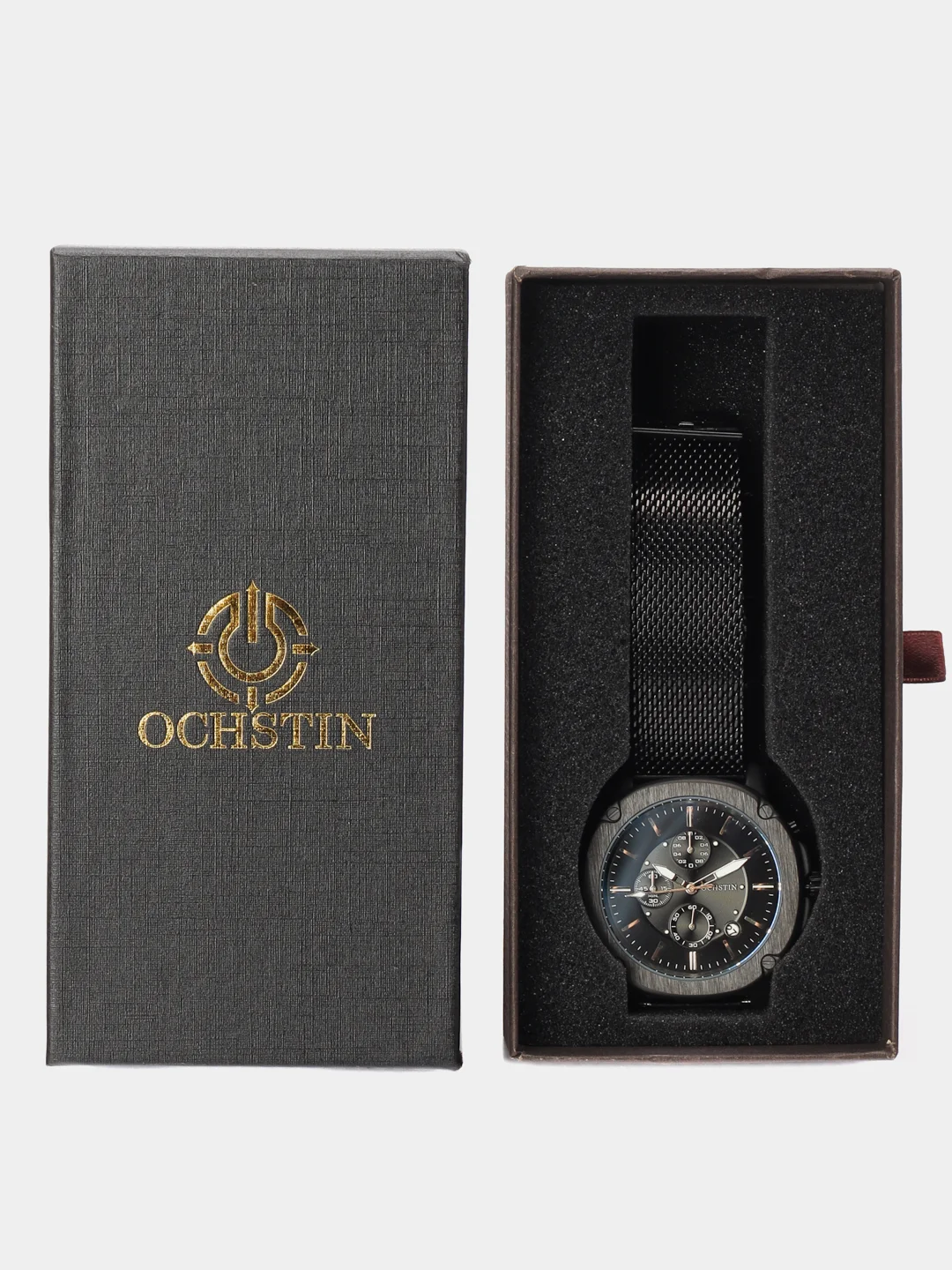 Хром мужские наручные часы Ochstin 6039A с хронографом в подарочной упаковке