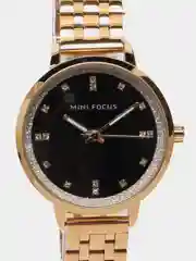Черный женские наручные часы Mini Focus MF0047L, в подарочной упаковке