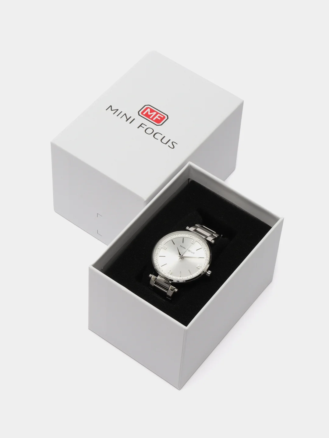 Серебряный женские наручные часы Mini Focus MF0031L в подарочной упаковке