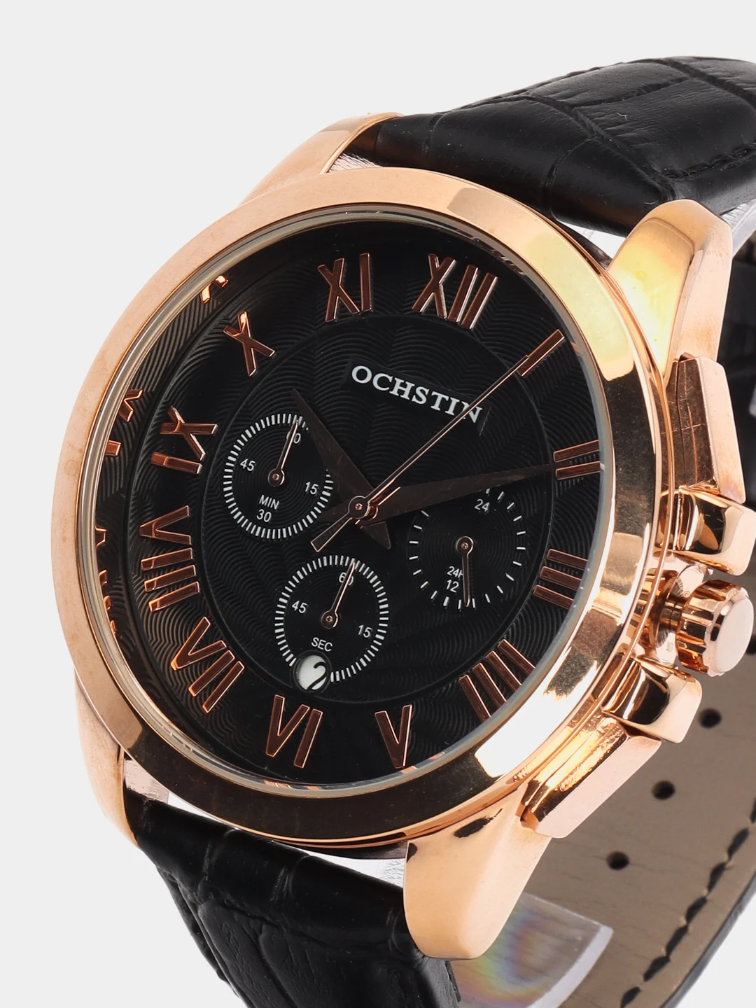 Золотой мужские наручные часы Ochstin 6059B с хронографом в подарочной упаковке