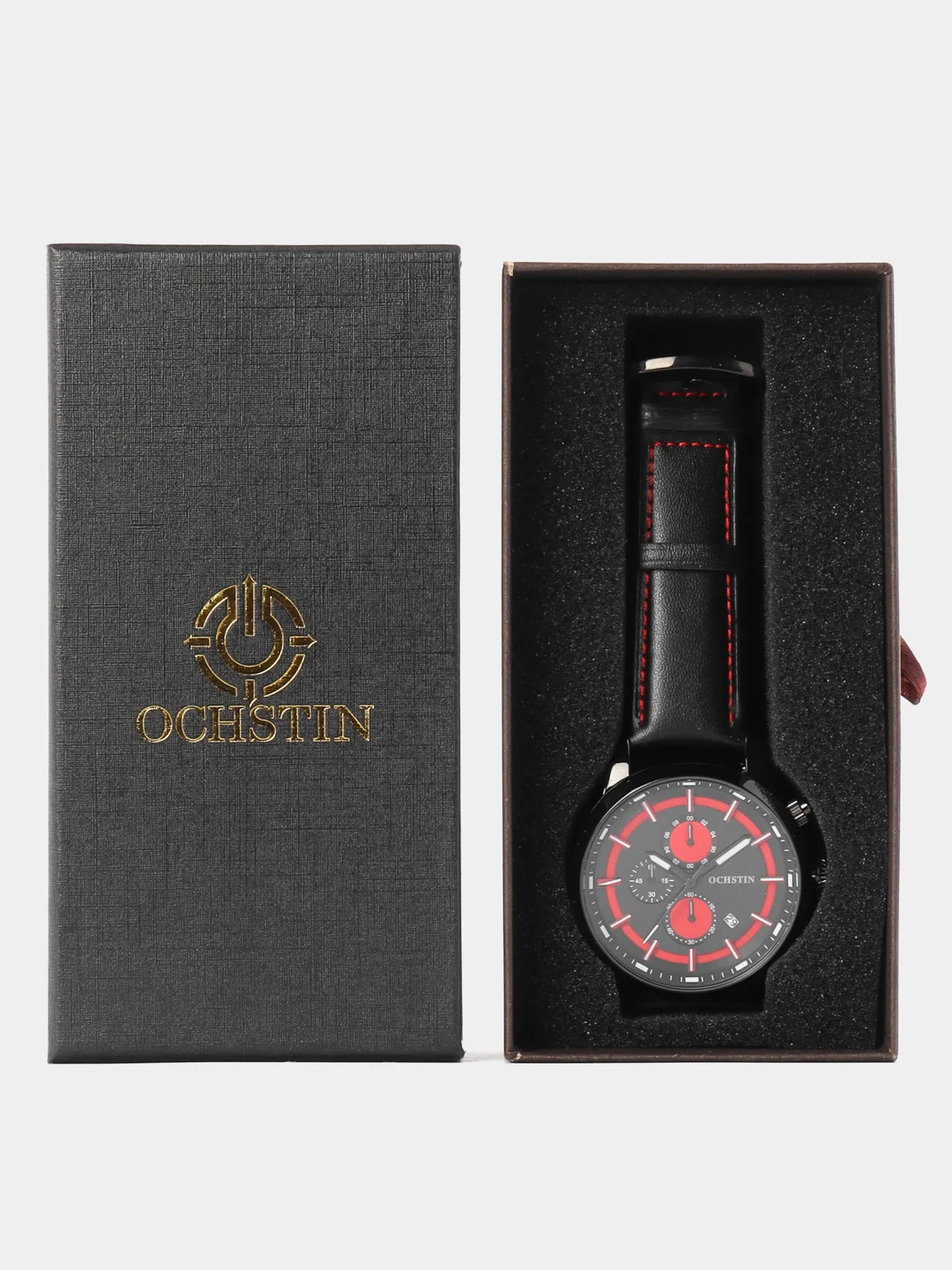 Красный мужские наручные часы Ochstin 6049B в подарочной упаковке