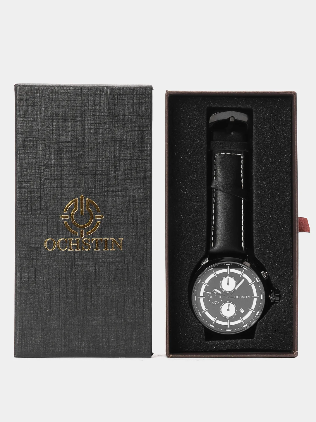 Черный мужские наручные часы Ochstin 6049B в подарочной упаковке