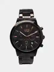 Угольный мужские наручные часы Lige LG9877 c хронографом, в подарочной упаковке
