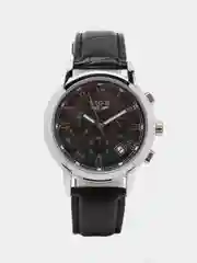 Угольный мужские наручные часы Lige LG9849 c хронографом, в подарочной упаковке
