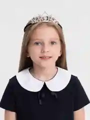 Бежевый меланж диадема ободок для волос детская/ для девочек/ корона / утренник / новый год/ праздник