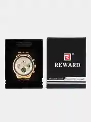 Золотой мужские наручные часы Reward RD81017M с хронографом, в подарочной упаковке