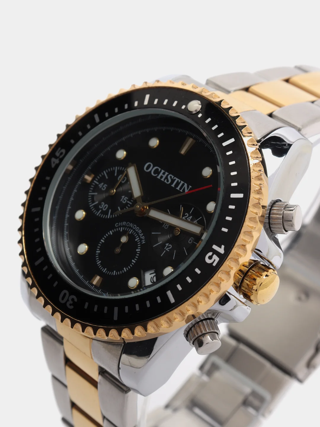 Желтый мужские наручные часы Ochstin 7019C с хронографом в подарочной упаковке
