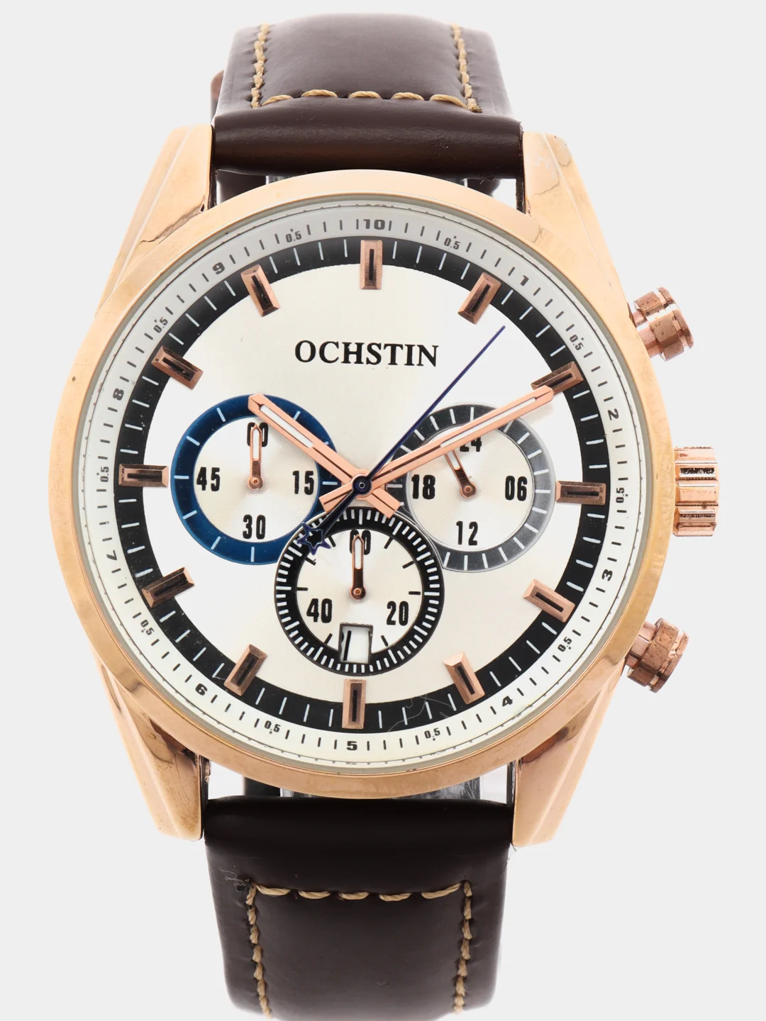 Бронзовый мужские наручные часы Ochstin 6046A с хронографом в подарочной упаковке