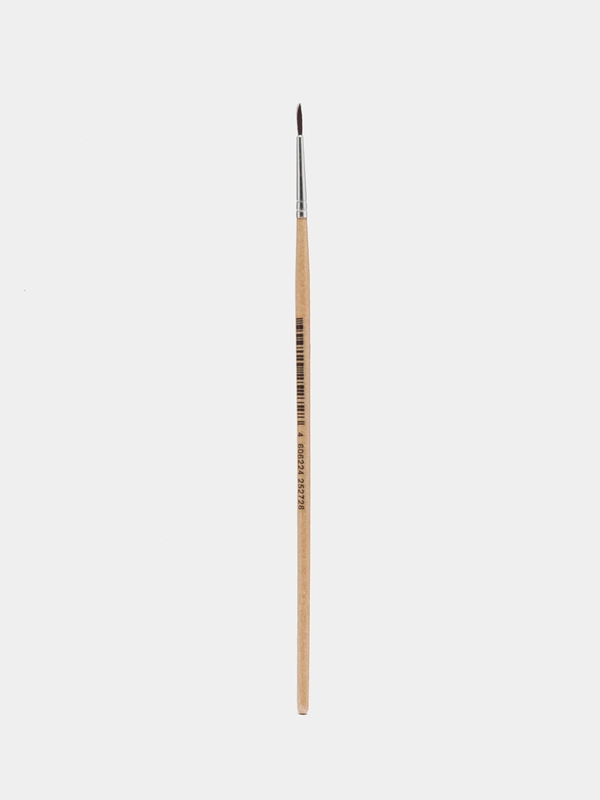 Кисточка (кисть) для рисования BRAUBERG из ворса пони, круглая, №1, 200840