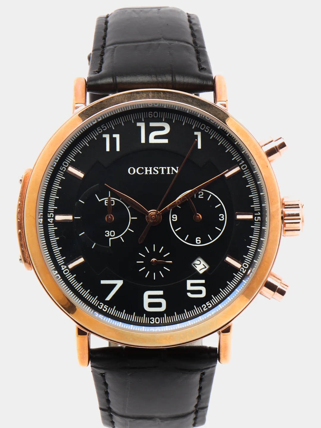 Черный мужские наручные часы Ochstin 6105A с хронографом в подарочной упаковке