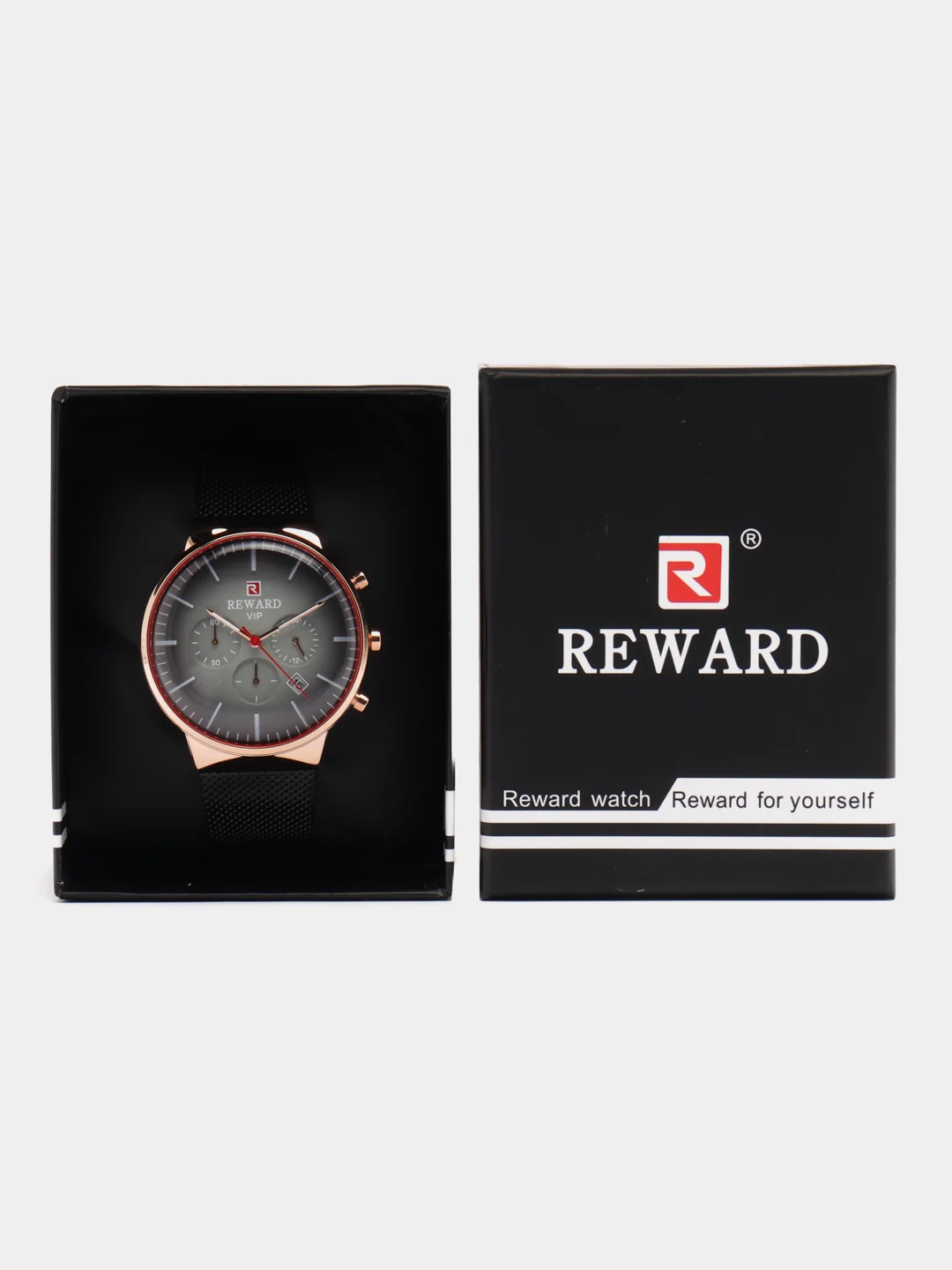 Хром мужские наручные часы Reward RD82024M с хронографом, в подарочной упаковке