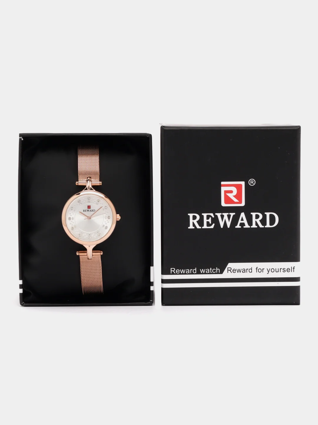 Бронзовый женские наручные часы Reward RD22036L с камнями в подарочной упаковке