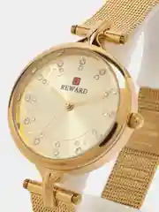Золотой женские наручные часы Reward RD22036L с камнями в подарочной упаковке