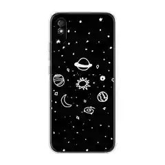 Зеленый силиконовый чехол на Xiaomi Redmi 9A / Сяоми Редми 9А прозрачный с рисунком, защита камеры