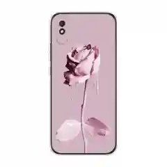 Коралловый меланж силиконовый чехол на Xiaomi Redmi 9A / Сяоми Редми 9А прозрачный с рисунком, защита камеры