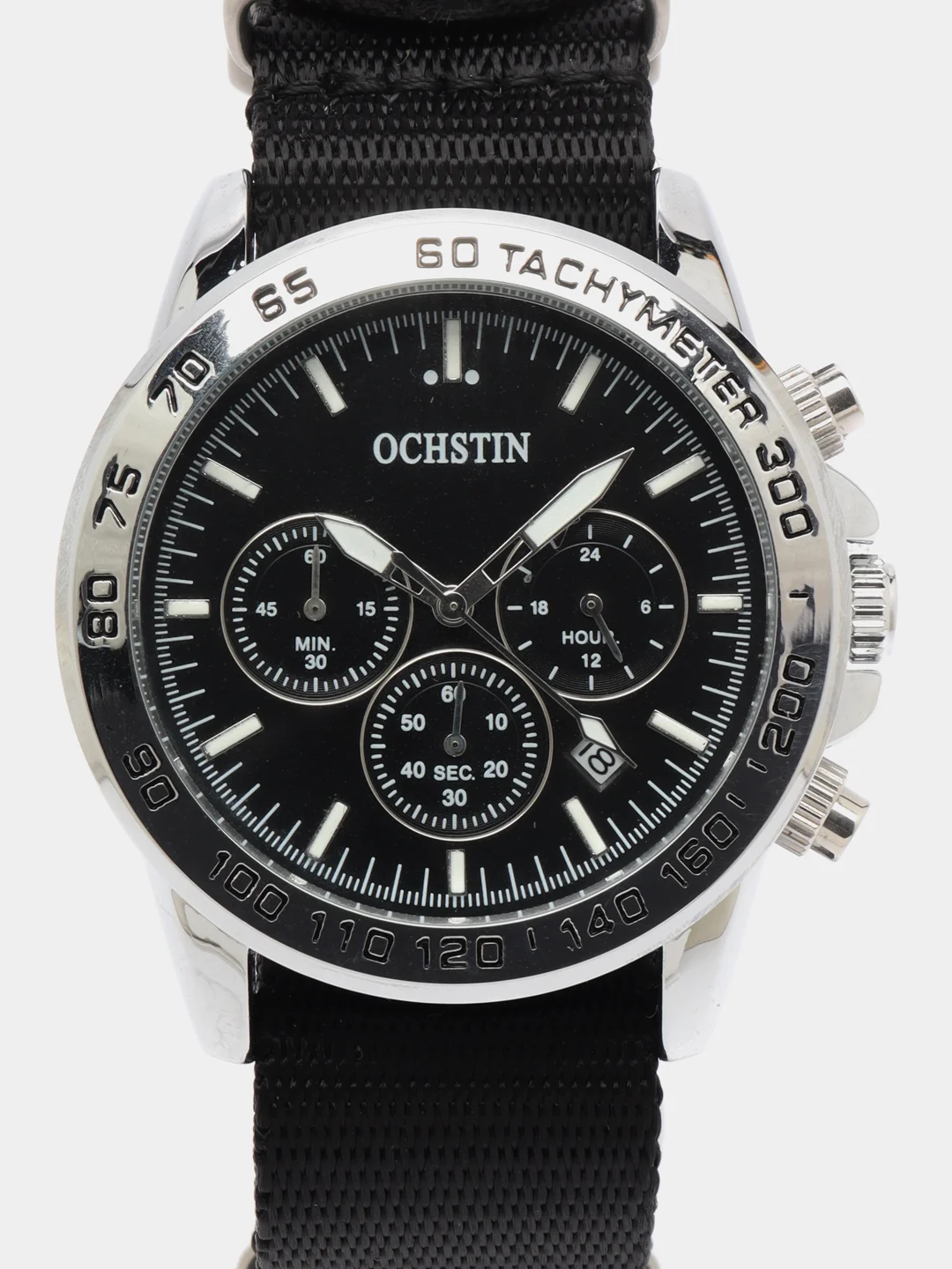 Черный мужские наручные часы хронограф Ochstin 6117B с хронографом в подарочной упаковке