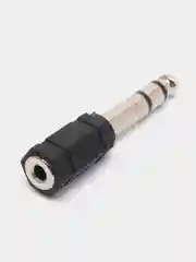 Золотой переходник Jack 6,3 мм на Jack 3,5 мм